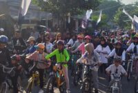 Kegiatan fun bike di Desa Kateng, Kecamatan Praya Barat, Lombok Tengah. (Lalu Daud Nurjadi untuk Koran Mandalika)