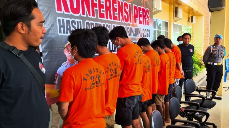 Polres Lombok Tengah menangkap delapan tersangka kasus penyalahgunaan narkoba (Iptu Hariono untuk Koran Mandalika)
