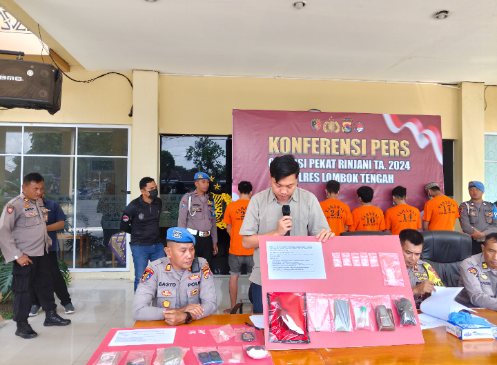 Pengungkapan kasus narkoba oleh Polres Lombok Tengah (Wawan/Koran Mandalika)