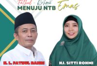 Poster Lalu Pathul Bahri bersanding dengan Sitti Rohmi Djalilah (Facebook)