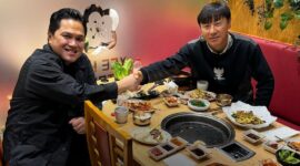 Erick Thohir dan Shin Tae Yong saat menikmati makanan khas Korea (Instagram Erick Thohir)