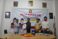 Haji Achmad Puaddi daftar bakal calon bupati lewat DPC Gerindra (Wawan/Koran Mandalika)