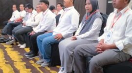 Peserta yang mengikuti UKW Unitomo ke-10 di Mataram (Farida)