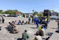 PMII Cabang Lombok Tengah gelar aksi demonstrasi di Gedung DPRD setempat (Ahmad Sakurniawan/Koran Mandalika)
