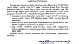 Surat edaran Pemerintah Kabupaten Lombok Tengah (tangkapan layar)