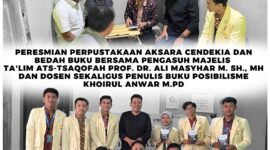 Mahasiswa Pendidikan Profesi Guru (PPG) Calon Guru (CG) Prodi Pendidikan IPS Gelombang 2, Menyelenggarakan Projek kepemimpinan dengan tema Peresmian Perpustakaan Aksara Cendekia, dan Bedah Buku Posibilisme (istimewa)