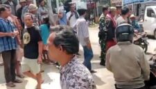 Warga Selong Belanak nyaris bentrok dengan orang suruhan pemilik supermarket. Warga menolak pembangunan ritel modern (tangkapan layar)