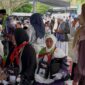 Rombongan jemaah calon haji saat kumpul pelepasan di Masjid Agung Praya (Ahmad Sakurniawan/Koran Mandalika)