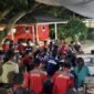Dapur Tagana ditutup dengan makan bersama antara Kadis Sosial, relawan Tagana, dan petugas lainnya yang juga ikut terlibat dalam kegiatan tersebut sebagai bentuk rasa solidaritas. (Ist)