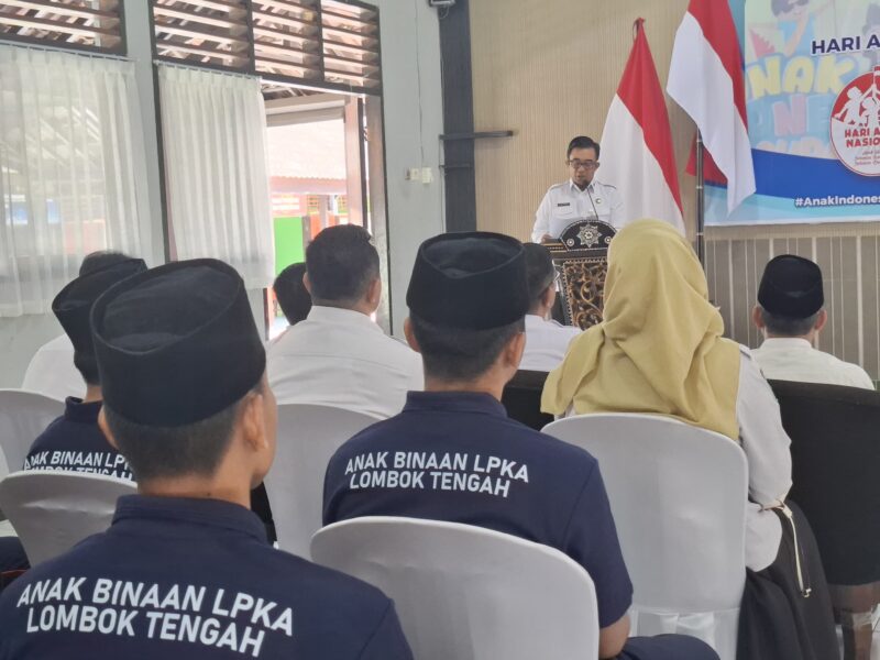 Acara penyerahan surat keputusan Menteri Imigrasi dan Pemasyarakatan oleh Kepala Kantor Wilayah Ditjenpas NTB, Agung Krisna, dilaksanakan pada Lembaga Pembinaan Khusus Anak (LPKA) Kelas II Lombok Tengah. (LPKA Lombok Tengah)