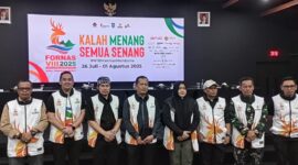 Festival Olahraga Masyarakat Nasional (Fornas) VIII NTB, akan ditutup secara resmi pada Jumat 1 Agustus 2025. Acara penutupan berlangsung di eks Bandara Selaparang, Mataram, dan akan dihadiri oleh Wakil Presiden (Wapres) RI, Gibran Rakabuming Raka. (Ist)
