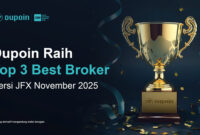 Dupoin Raih Top 3 Pialang dengan Volume Transaksi Terbesar November 2025 versi JFX