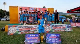 Angkasa FC memastikan diri sebagai juara ajang Grassroots Indonesia Regional Lombok kategori Usia 12 Tahun setelah menaklukkan SSB Galaxi Kota Bima dalam partai final yang berlangsung sengit dan penuh drama. (Dok. Pribadi Kapten Benzema untuk Koran Mandalika)