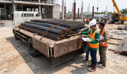 Material Besi Sampai di Proyek, Siapa yang Memeriksa Sebelum Dibongkar?