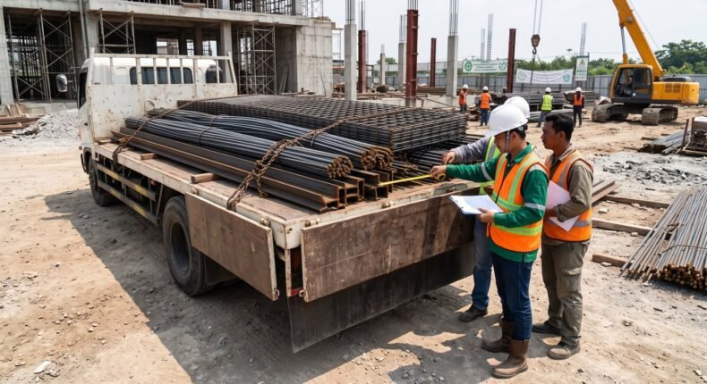 Material Besi Sampai di Proyek, Siapa yang Memeriksa Sebelum Dibongkar?