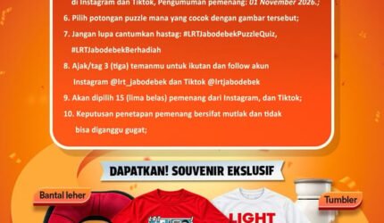 Uji Ketelitian Lewat Puzzle Quiz, LRT Jabodebek Siapkan Merchandise Eksklusif bagi Pemenang